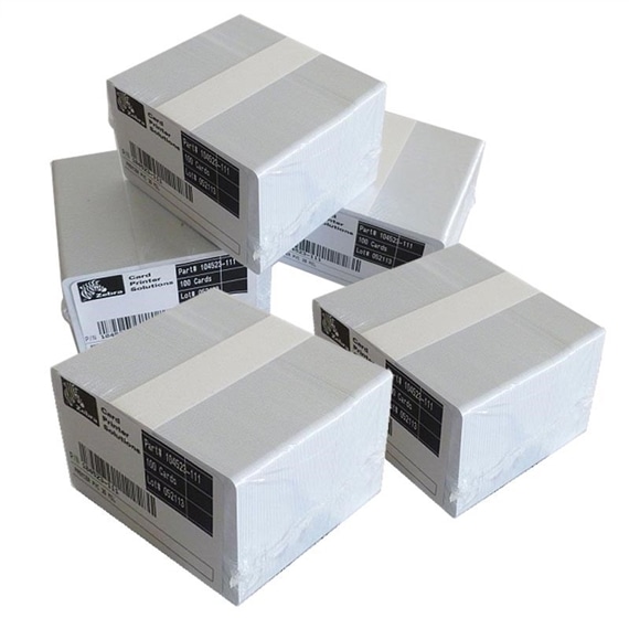 Cartões PVC Brancos Zebra - 20515019